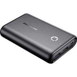 Foto van Poweradd energycell powerbank 15000 mah fast charge li-ion zwart statusweergave