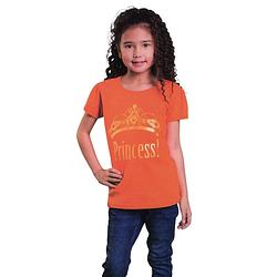 Foto van Oranje meisjes t-shirt - princess! - voor koningsdag - holland - maat: 86/92