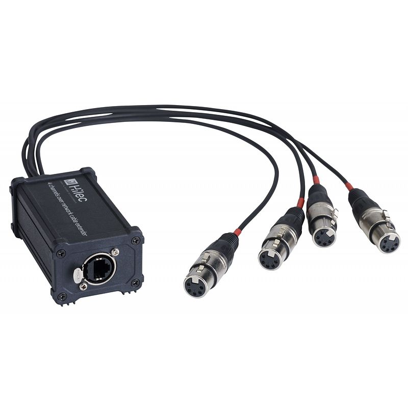 Foto van Hilec boxrj4xf5 rj45 / xlr5f adapterdoos voor audio of dmx signaal