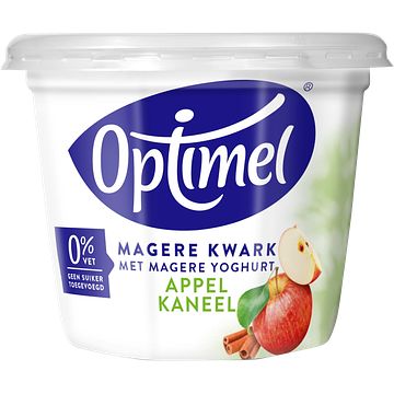 Foto van Optimel magere kwark met magere yoghurt appel kaneel 0% vet 500g bij jumbo