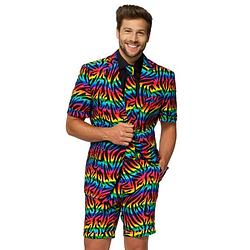 Foto van Opposuits verkleedpak zomer wild rainbow heren polyester