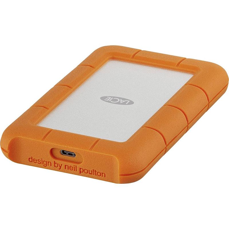 Foto van Lacie rugged 4 tb externe harde schijf (2,5 inch) usb-c zilver, oranje stfr4000800