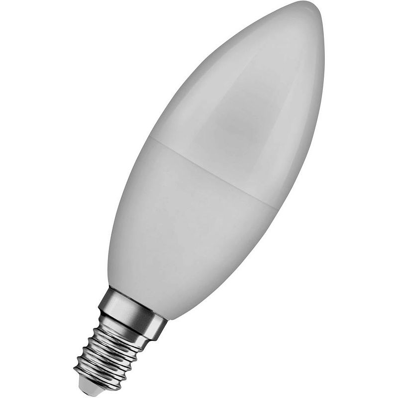 Foto van Osram led frosted flame lamp met koellichaam - 7,5w equivalent 60w e14 - warm wit