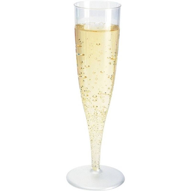 Foto van 20x champagne/prosecco glazen transparant - champagneglazen