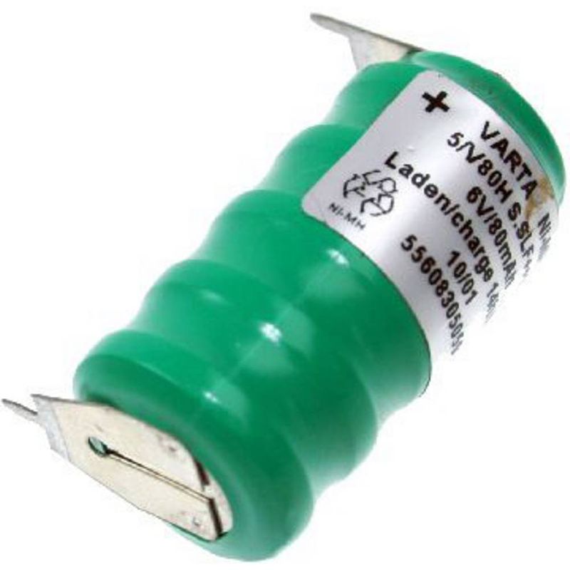 Foto van Varta v5/80h-slf ++/- oplaadbare knoopcel 80h nimh 80 mah 6 v 1 stuk(s)