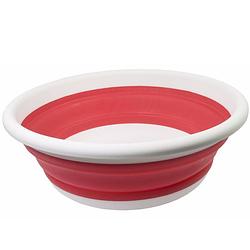 Foto van Opvouwbaar afwasteiltje / afwasbak rood 14 liter - afwasbak