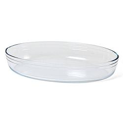 Foto van Ovale ovenschalen/serveerschalen van glas 26 cm 1,6 liter - ovenschalen