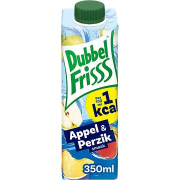 Foto van Dubbelfrisss 1kcal appel & perzik 350ml bij jumbo