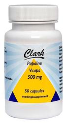 Foto van Clark papaine 500mg capsules
