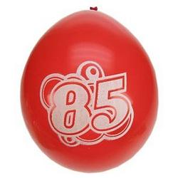 Foto van 8x stuks ballonnen 85 jaar verjaardag thema - ballonnen