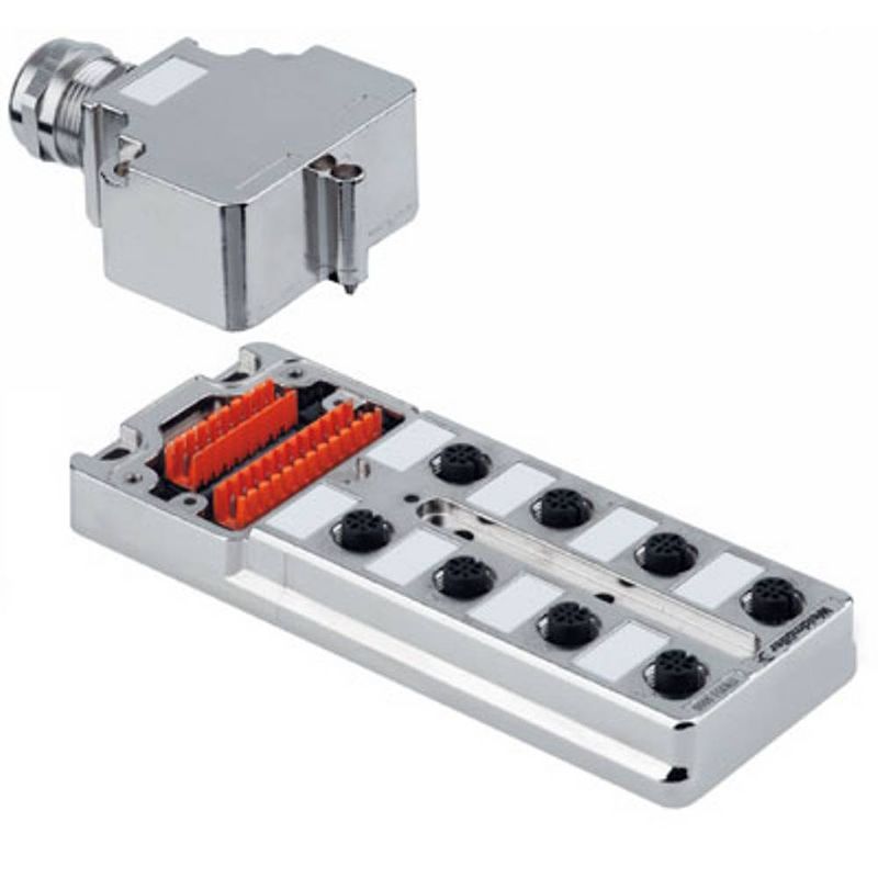 Foto van Weidmüller sai-8-mm 5p m12 1783490000 passieve sensor/actorbox m12-verdeler met metalen schroefdraad 1 stuk(s)