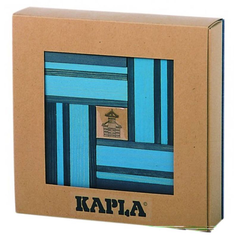 Foto van Kapla 8010 kapla: 40 stuks kleur met boekje blauw