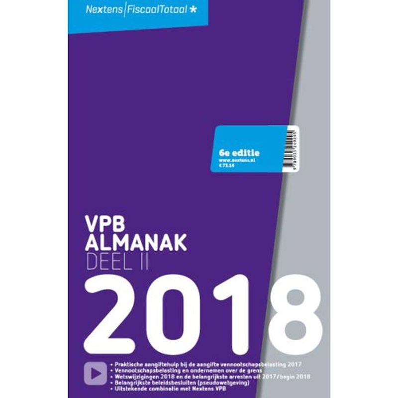 Foto van Nextens vpb almanak / 2018 deel 2