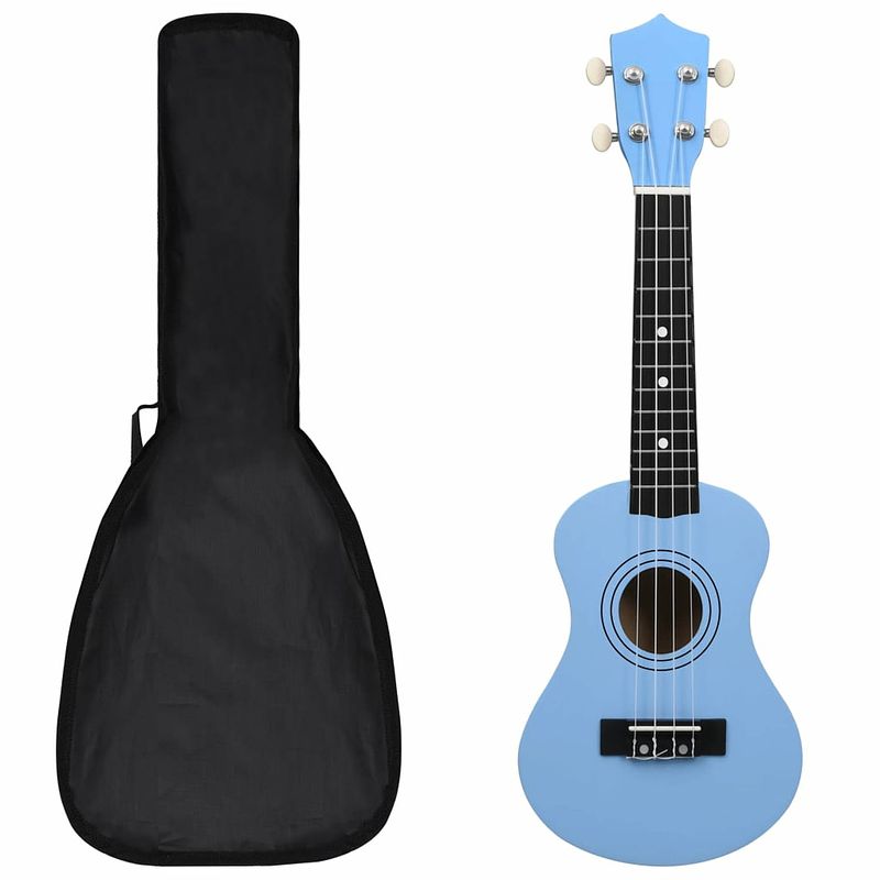 Foto van Vidaxl ukuleleset met tas voor kinderen sopraan 21's's blauw