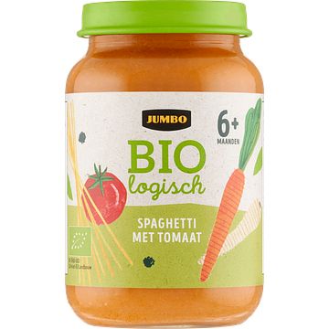 Foto van Jumbo biologisch babyvoeding spaghetti met tomaat 6+ maanden 250g