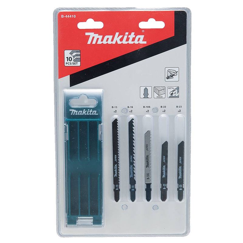 Foto van Makita b-44410 set decoupeerzaagbladen 10-delig n/a 1 set(s)