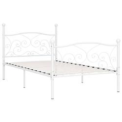 Foto van The living store metalen bedframe - classic - eenpersoonsbed 100x200 cm - wit