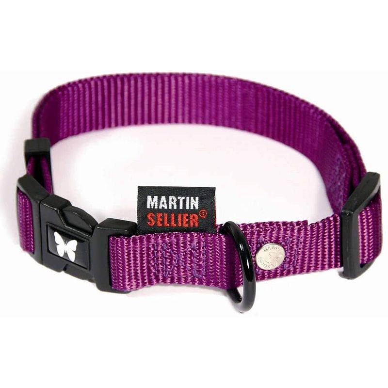 Foto van Martin sellier halsband 30-45 x 1,6 cm nylon paars