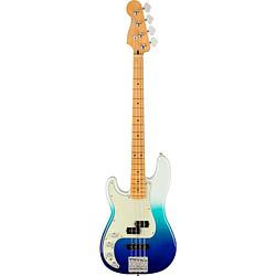 Foto van Fender player plus precision bass lh belair blue mn linkshandige elektrische basgitaar met deluxe gigbag