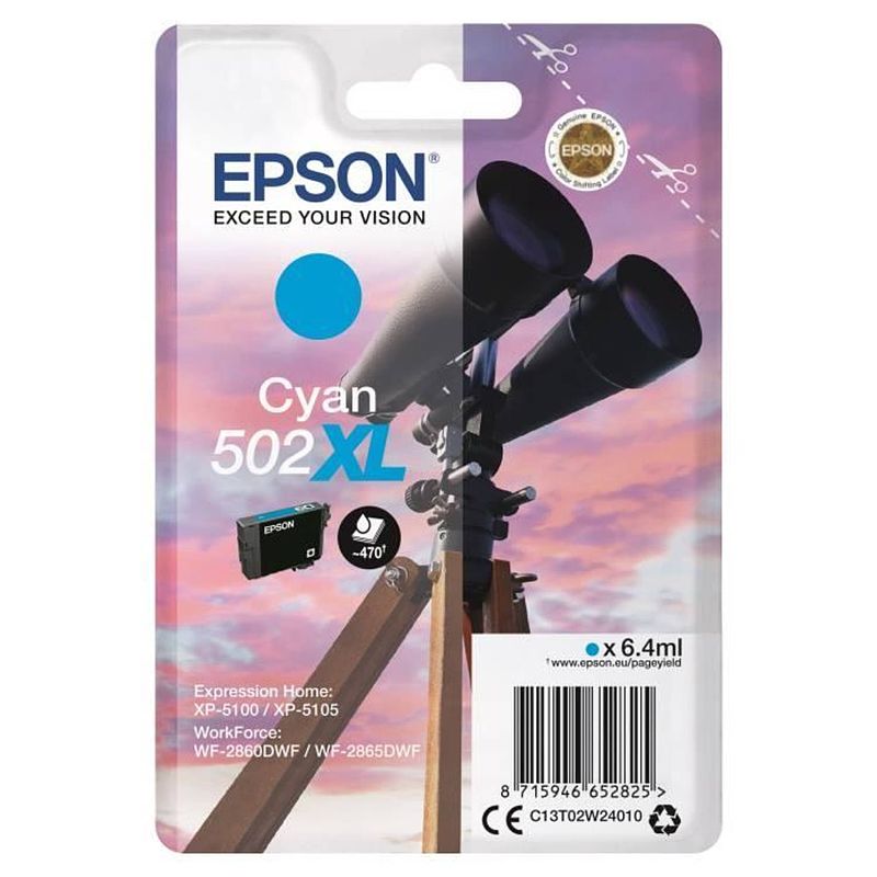 Foto van Epson twin cartridge - cyaan xl 502