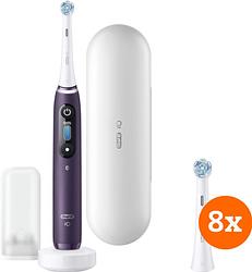 Foto van Oral-b io - 8n paars + io ultimate clean opzetborstels (8 stuks)