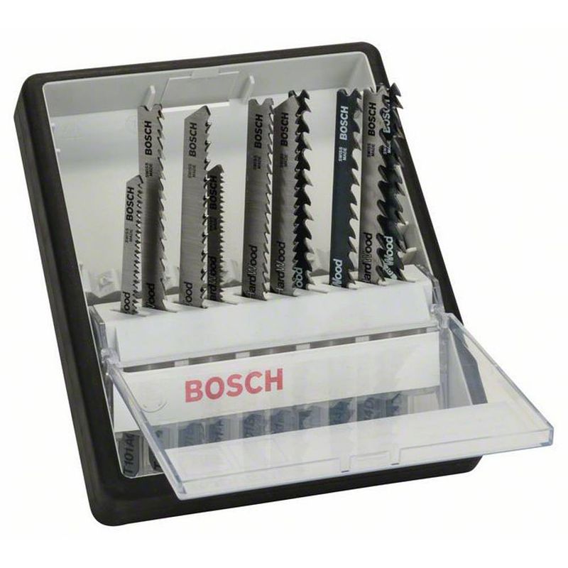 Foto van Bosch accessories 2607010540 decoupeerzagenset robust line, wood expert t-schacht, 10-delig n/a 1 set(s)