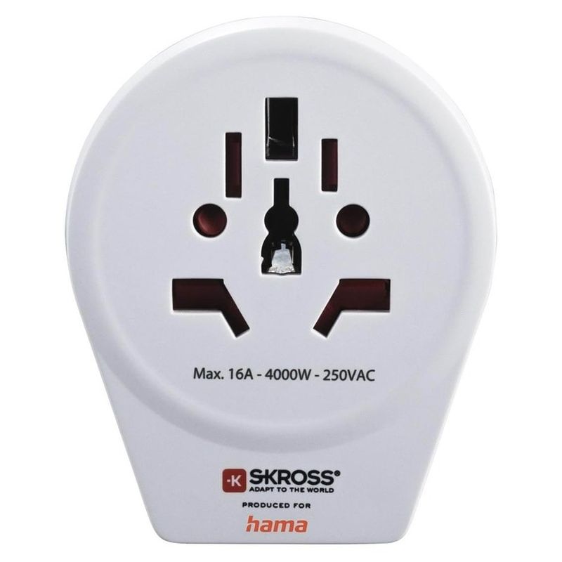 Foto van Hama reisadapter world to europe usb, voor 2- en 3-polige apparaten, 1x usb oplader