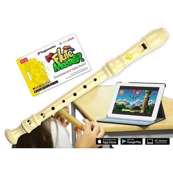 Foto van Voggenreiter flute master app incl. kunststof blokfluit