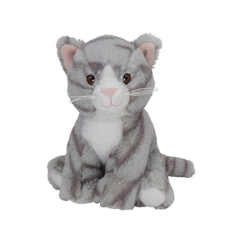 Foto van Pluche dieren knuffels kat/poes van 21 cm - knuffel huisdieren