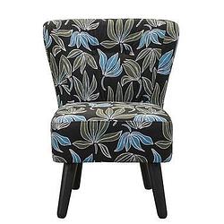 Foto van Leen x mariska fauteuil halmstad - stof leaves - groen/blauw - leen bakker