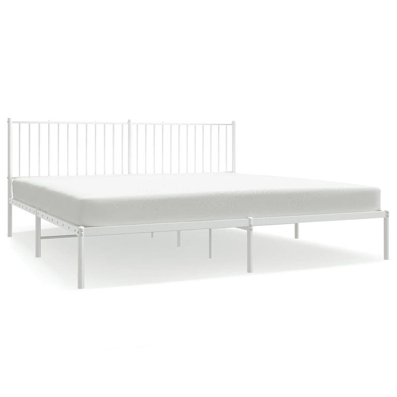 Foto van The living store bedframe klassiek metalen - 207x198x90.5 cm - robuust staal