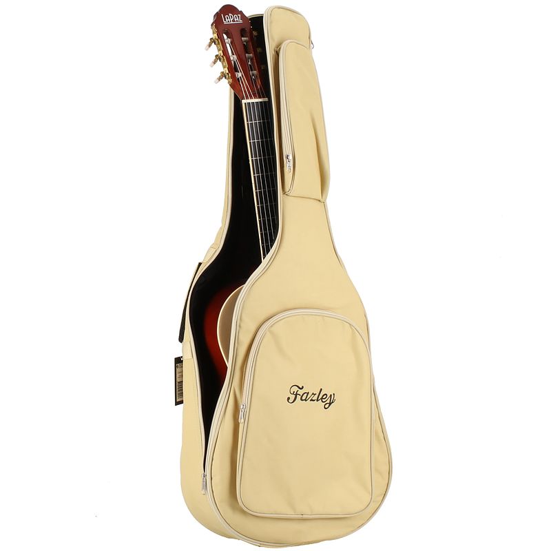 Foto van Fazley carrier d4ck deluxe gigbag voor klassieke gitaar khaki