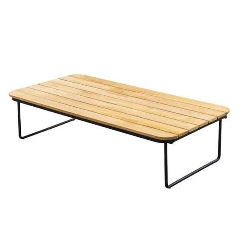 Foto van Yoi - taiyo coffee table 120x60x30cm. alu black/teak