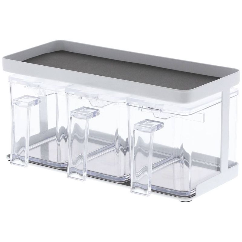 Foto van Yamazaki seasoning box x3 & rack - tower - white