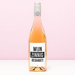 Foto van Wijnfles wijnzinnig bedankt - rosé (blush rosé)