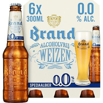 Foto van 2e halve prijs | brand weizen 0.0 bier fles 6 x 30cl aanbieding bij jumbo