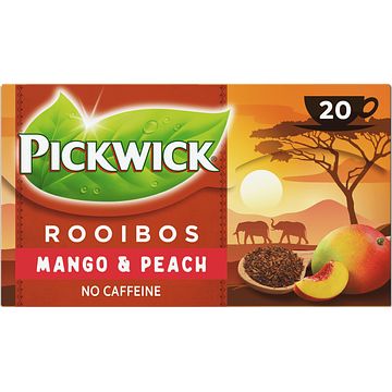 Foto van Pickwick mango & perzik rooibos thee 20 stuks bij jumbo