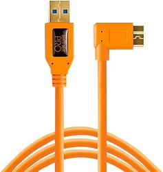 Foto van Tether tools tetherpro usb a 3.0 naar micro usb haaks oranje