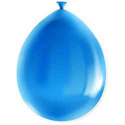 Foto van Paper dreams ballonnen metallic 18,5 cm latex blauw 8 stuks