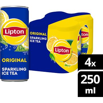 Foto van Lipton ice tea sparkling original 4 x 250ml bij jumbo