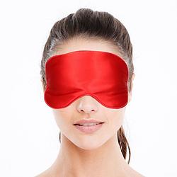 Foto van 3x comfortabel reismasker/ slaapmasker luxe rood - slaapmaskers