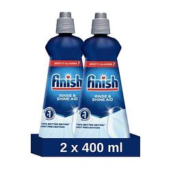 Foto van Finish glansspoelmiddel - 400 ml - voor glans + bescherming - 2 stuks - voordeelverpakking