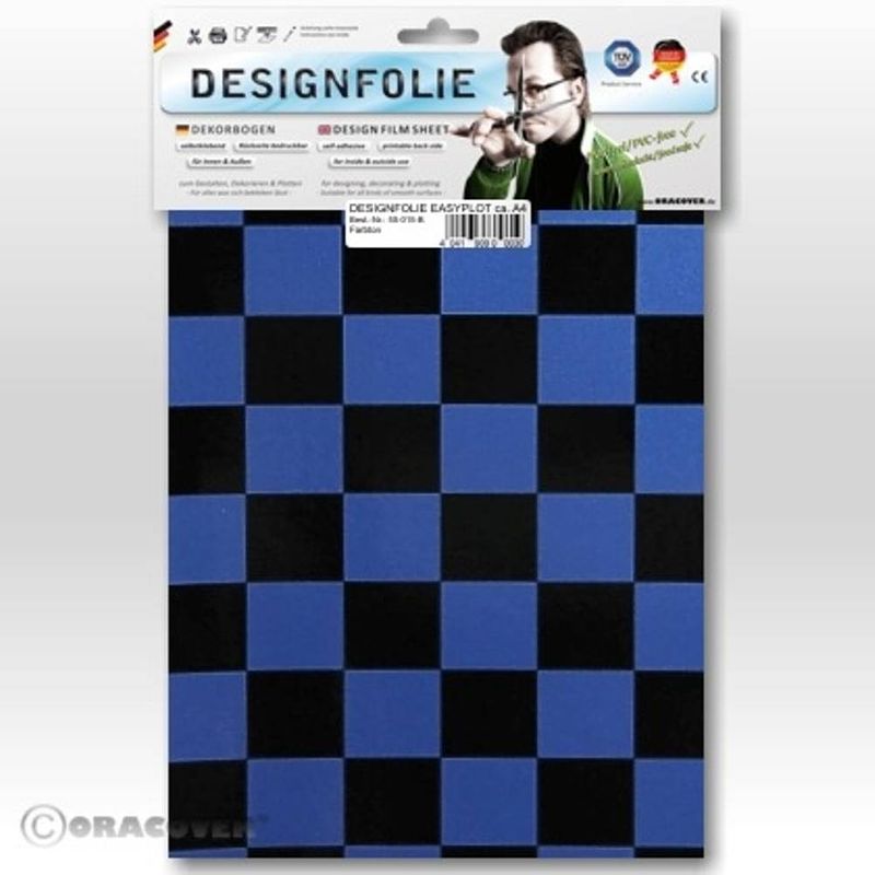 Foto van Oracover 87-057-071-b designfolie easyplot fun 3 (l x b) 300 mm x 208 mm parelmoer, zwart, blauw