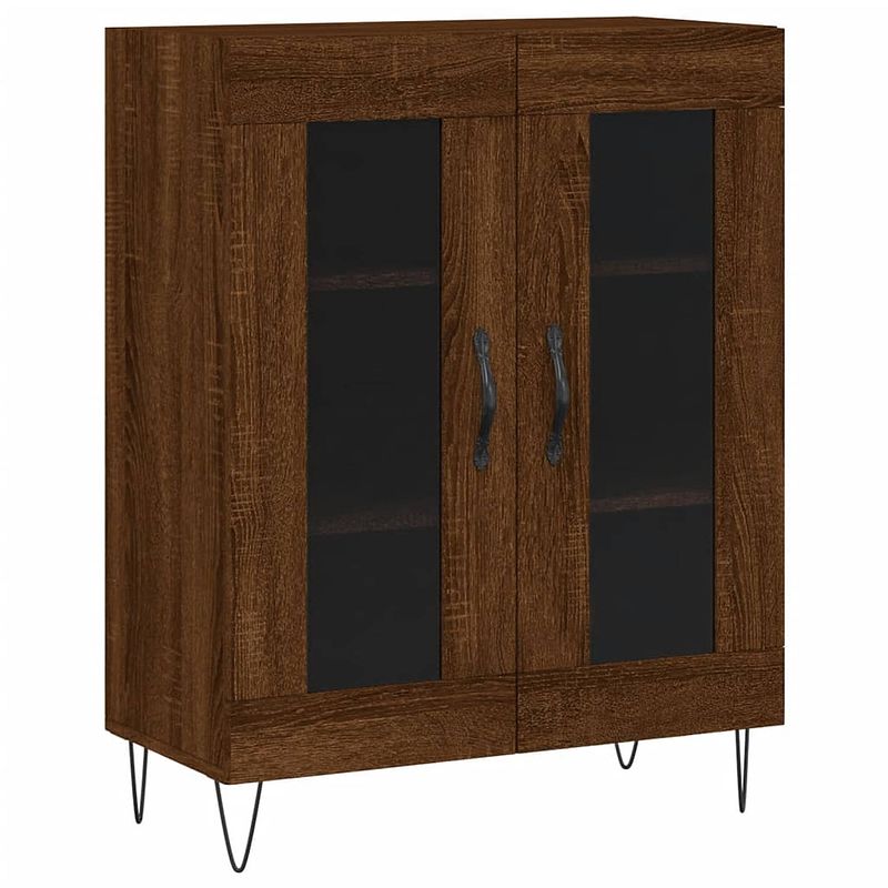 Foto van Vidaxl dressoir 69,5x34x90 cm bewerkt hout bruineikenkleurig