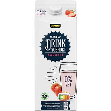 Foto van Jumbo drinkyoghurt aardbei 0% vet 1, 5l