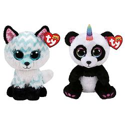 Foto van Ty - knuffel - beanie buddy - atlas fox & paris panda