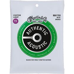 Foto van Martin strings ma175s authentic acoustic silked 80/20 bronze
