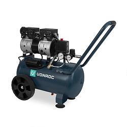 Foto van Vonroc stille compressor - 57,5db 24 l - olievrij - 750w - antraciet