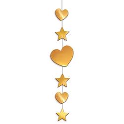 Foto van Gouden hart decoratie 90 cm - hangdecoratie