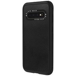 Foto van Black rock robust real leather backcover samsung galaxy s10+ zwart